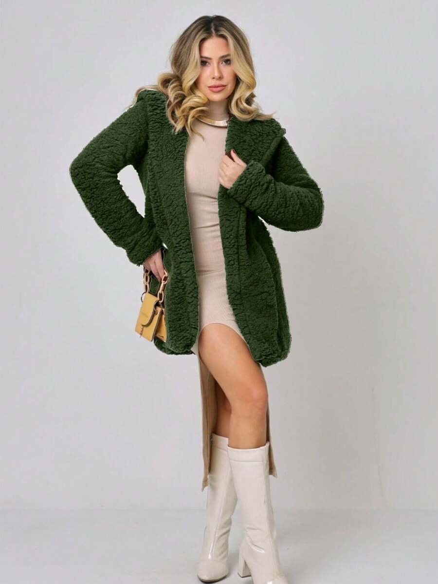 Women Coats - 軍綠色 - 查看 1