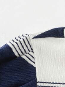 Balabala Girls' Dress New Summer Children's Striped Polo Dress - Black and White - View 3