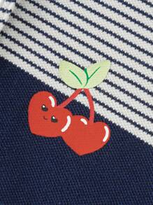 Balabala Girls' Dress New Summer Children's Striped Polo Dress - Black and White - View 4