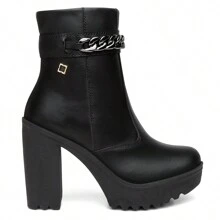 Women Mid-Calf Boots - 黑色 - 查看 2
