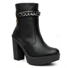 Women Mid-Calf Boots - 黑色 - 查看 6