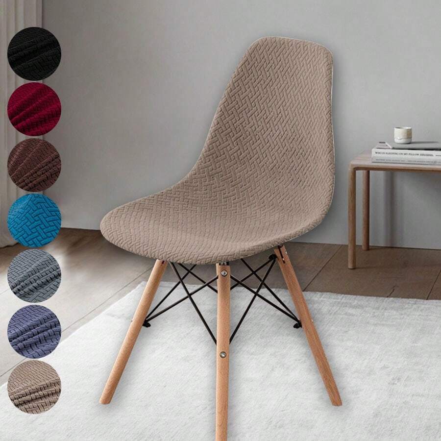 1 Miếng Có thể điều chỉnh & Có thể tháo rời & Có thể giặt được Sọc lột vỏ Bao ghế , Đàn hồi Màu thuần Cái ghế Người bảo vệ Đối với Phòng bếp , Văn phòng - Lạc đà - Xem 1