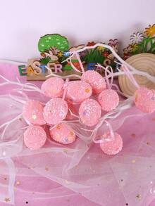 1套(12入組) - 復活節粉色泡沫蛋吊飾,小禮物送給家人用於聚會、家居裝飾、場景裝飾、主題派對裝飾、普通裝飾和慶祝活動 - 粉色 - 查看 4