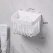 Facial Towel Storage Box For Second-Time Use And Recycling, Wall-Mounted Bathroom Storage Organizer Without Drilling - White - View 2