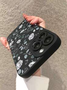 1 Miếng TPU Máy chụp hình Chống va chạm Thời trang In Hoa hồng Lớp bảo vệ , Tương thích với Apple & Samsung Loạt - Nhiều màu - Xem 3