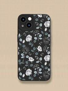 1 Miếng TPU Máy chụp hình Chống va chạm Thời trang In Hoa hồng Lớp bảo vệ , Tương thích với Apple & Samsung Loạt - Nhiều màu - Xem 4