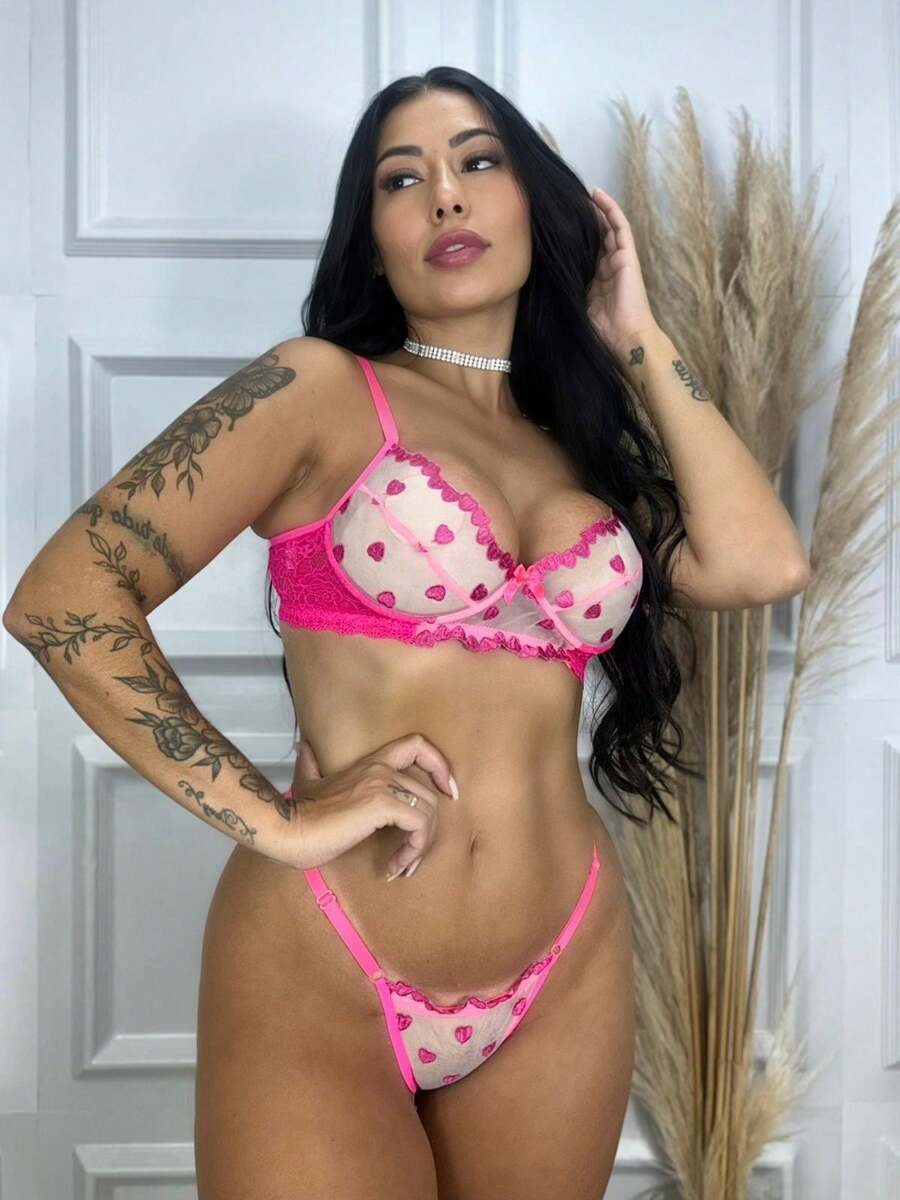 Women Sexy Lingerie Sets - 粉色 - 查看 1
