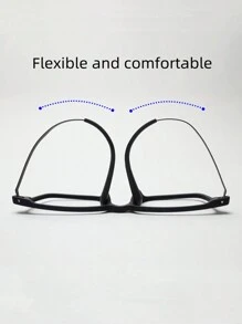Ultra Light Rubber-Titanium Round Professional & Anti-Radiation Glasses For Men, Fashionable Round Frame Clear Glasses Accessories