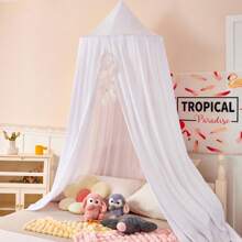 Dosel de cama para niñas, mosquitera, dosel de cama estilo princesa para niños, suave y duradero, dosel de cama tipo carpa para habitación de niñas, dosel de cama rincón de lectura soñador para niños, dormitorio interior - Blanco - Ver 7