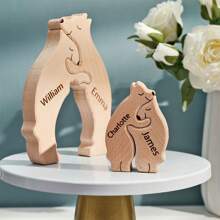 1 pieza Rompecabezas de madera personalizado de familia de osos, rompecabezas de madera personalizado de familia de osos, rompecabezas de madera personalizado con 1-8 nombres, rompecabezas de familia de osos de madera, decoración del hogar, regalo conmemorativo de rompecabezas familiar, regalo de familia animal para el hogar, regalo de boda, regalo de aniversario, regalo del Día del Padre, regalo del Día de la Madre, regalo de San Valentín, regalo para mamá/papá, regalo para decoración de la sala familiar