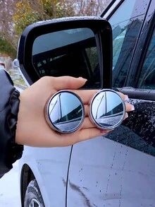 2pcs Car Blind Spot Mirror With Anti Glare Feature And Wide Angle View For 360 Assistance While Reversing, Random Design - Multicolor - View 4