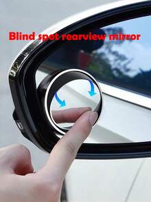 2pcs Car Blind Spot Mirror With Anti Glare Feature And Wide Angle View For 360 Assistance While Reversing, Random Design - Multicolor - View 2