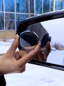 2pcs Car Blind Spot Mirror With Anti Glare Feature And Wide Angle View For 360 Assistance While Reversing, Random Design - Multicolor - View 5