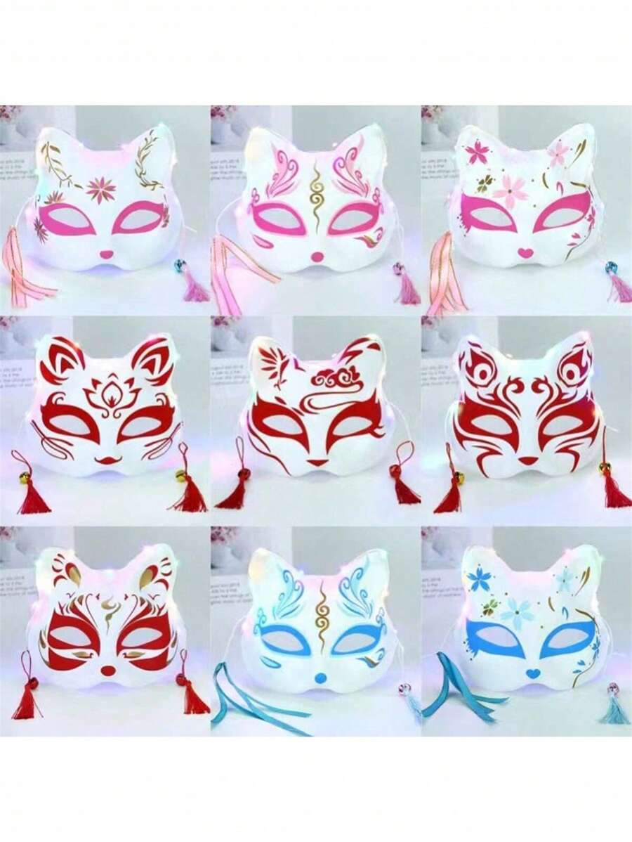 1 Miếng Một nửa Mặt Con cáo Mặt nạ Người Nhật Bản Phong cách Nhật  Và Gió Anime Nam Và NỮ Trẻ em Buổi tiệc Và Dạ hội Quân nhu Ngẫu nhiên - Nhiều màu - Xem 1