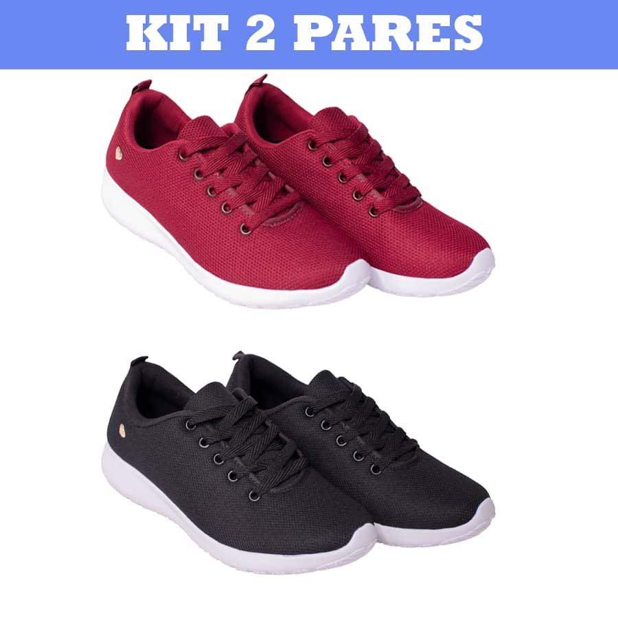 Women Wedge Sneakers - 紫紅色 - 查看 1