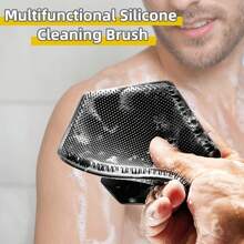 Spugna esfoliante in silicone riutilizzabile con ganci per conservazione - schiuma facilmente e facile da pulire per il bagno, lavaggio dei capelli, lavaggio dei piatti e bagno degli animali domestici, ideale per il ritorno a scuola