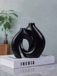 2pcs Mini Resin Hug Shaped Home Decorative Vase Room Decor Flower Vase Glass Vase - Black - View 6