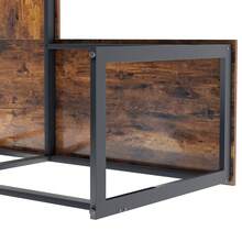 L-Shaped Computer Desk With Shelf Corner Desk Work Table Home Office Work Study Gaming Desk Industrial Rustic - Brown - View 6