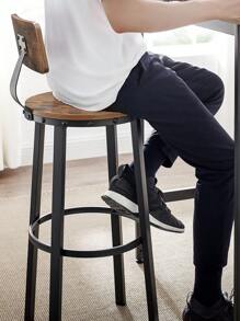 VASAGLE Bar Stools, Tall Bar Stools With Backrest, Kitchen Stools, Steel Frame, 73.2cm High Seat, Easy Assembly, Industrial, Rustic Brown And Black - Chocolate Brown - View 5