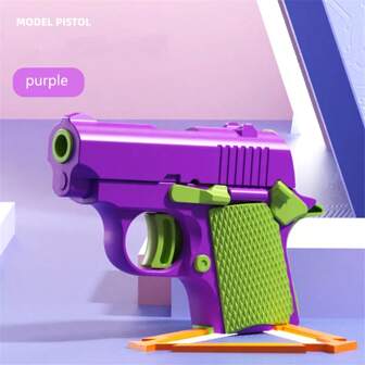 Gravity 1911 Pistol 3d Printing Blowing Backloading Turnip Shape Decompression Toy Mini Carrot Gun