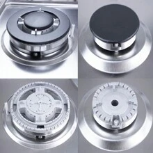 Parrilla de Gas 4 Quemadores Acero Inox Hogar Empotrable - Plateado - Ver 5