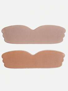 1pc Invisible Chest Paste Adhesive Bra, Backless Dress, Strapless, Breathable, Anti-Slip, Anti-External Expansion, Traceless Nipple Paste - Apricot - View 2