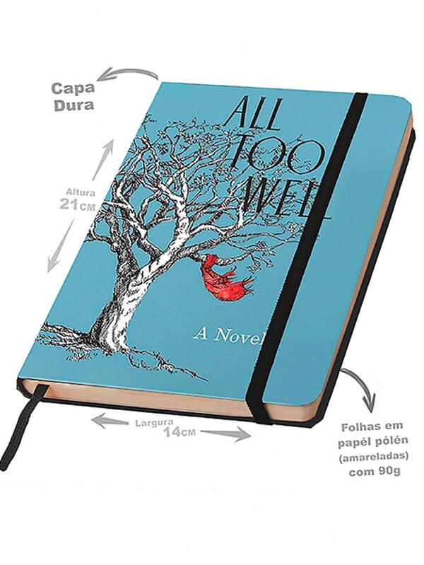 Caderno sketchbook capa ALL TOO WELL TS com pauta e sem pauta