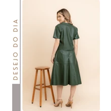 Women Skirts - Dark Green - View 2