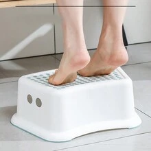 Multipurpose Plastic Stool For Children And Students, Cute Footstool For Household, Portable Footstool For Toilet, Plastic Step Stool For Bathroom, Living Room, Hallway, And Kitchen - Blue - View 4