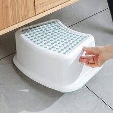 Multipurpose Plastic Stool For Children And Students, Cute Footstool For Household, Portable Footstool For Toilet, Plastic Step Stool For Bathroom, Living Room, Hallway, And Kitchen - Blue - View 6