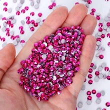 1440pcs Flat Bottomed Circular Glass Rhinestones With Silver Bottom For Diy Clothing Accessories