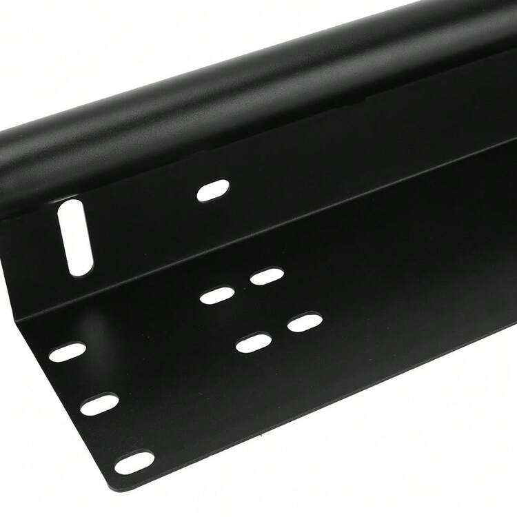 Universal Aluminum SUV Lamp Holder Off Road LED Light Bar Frame Holder Front Bumper License Plate Log Light Mount Bracket - Silver - View 4