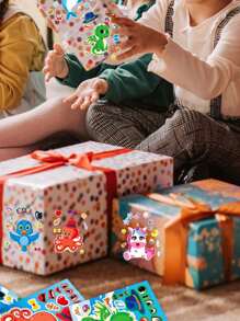 Cartoon Cute Interactive Puzzle Game For Parent-Child With Diy Face Stickers & Craft Reward Stickers (Random Color Parts) - Multicolor - View 4