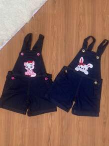 Young Girls Denim Overalls & Jumpsuits - 彩色 - 查看 4