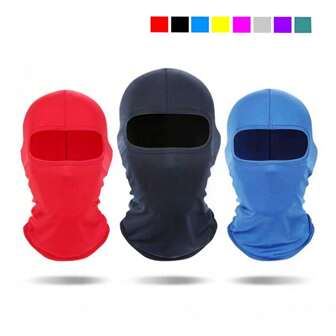 1pc Outdoor Ice Silk Cycling Face Mask, Balaclava For Women Bicycle Cap, Motorcycle Neck Warmer, Windproof Dust-Proof Headband, Sun Protection Hat, Suitable For All Seasons, Winter Skiing, Full Face Mask Helmet Liner For Men