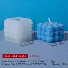 Diy泡泡蠟燭模具蠟燭矽膠模具 - 白色 - 查看 6