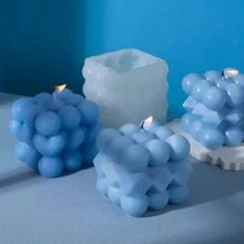 Diy泡泡蠟燭模具蠟燭矽膠模具 - 白色 - 查看 2