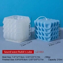 Diy泡泡蠟燭模具蠟燭矽膠模具 - 白色 - 查看 5