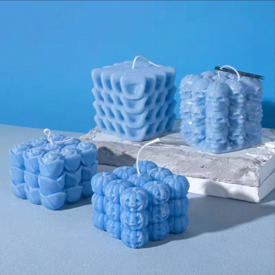 Diy泡泡蠟燭模具蠟燭矽膠模具 - 白色 - 查看 1