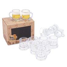 Mini Plastic Beer Mug Shot Glasses With Handles For Party-2.16'' Tall-2 Oz (Set Of 12) - Multicolor - View 2