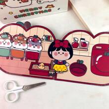 One Princess Paper Toy Book With DIY Materials For Handmade Quiet Book, Cartoon Fairy Tale Story, Lovely Paper Dolls And Cut & Paste Book - Princess - View 5