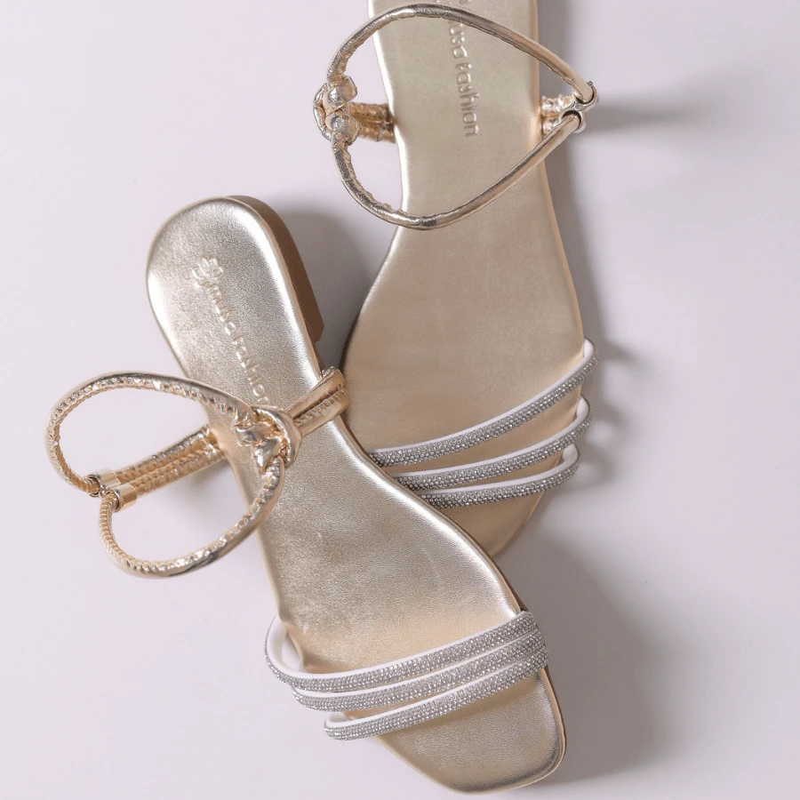 Women Flat Sandals - 金色 - 查看 1