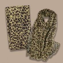 Khăn choàng cổ họa tiết da báo cho phụ nữ, chăn lớn, khăn choàng Cheetah - Nhiều màu - Xem 16