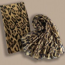 Khăn choàng cổ họa tiết da báo cho phụ nữ, chăn lớn, khăn choàng Cheetah - Nhiều màu - Xem 24