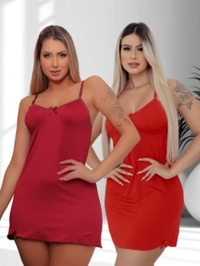 Plus Size Nightgowns & Sleepshirts - Nhiều màu - Xem 1