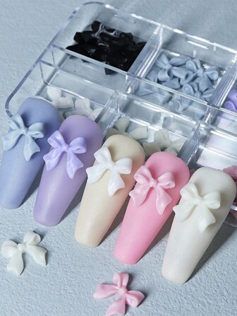 30Pcs/Set Japanese Style Mini Bowknot 3D Matte Butterfly Nail Art Decoration, Diy Resin Nail Accessories Simple Everything Style Bow Nail Drill, Cute Resin Accessories Nail Charms Nail Supplies Nail Gems Nails