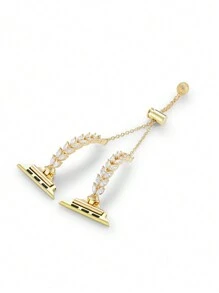 1pc Leaf Rhinestone Bracelet Band Compatible With Apple Watch 38/40/41/42/44/45/46/49mm, Compatible With Apple Watch Series Ultra/SE/11/10/9/8/7/6/5/4/3/2/1