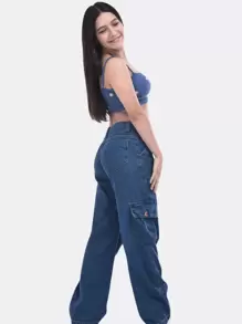 Women Jeans - Rửa trung bình - Xem 7