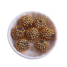 18x20mm 10 Stück Chunky runde bunte Harz Strass Kugelperlen für Bubblegum Halsketten Schmuck - Verschiedenfarbig - Übersicht 28