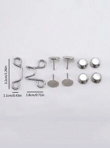 2pcs Round Decor Adjustable Waist Buckle - Multicolor - View 5